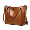 Women Vintage Leather Handbags Retro Shoulder Bag Tote Bag - Image 2