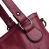 Women Vintage Soft Leather Handbag Large Capacity Stitching Crossbody Bag - Image 10