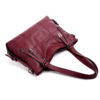 Women Vintage Soft Leather Handbag Large Capacity Stitching Crossbody Bag - Image 5