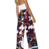 Women Wide Leg Pants Ethnic Printed Deep Blue Pants - Image 2