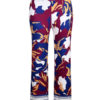 Women Wide Leg Pants Ethnic Printed Deep Blue Pants - Image 3