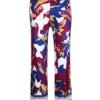 Women Wide Leg Pants Ethnic Printed Deep Blue Pants - Image 4