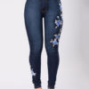 Women's Denim Embroidered Skinny Long Jeans