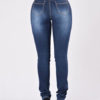 Women's Denim Skinny Ripped Long Jeans - Image 2