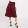 Womens High Waist Solid Office Lady Midi Skirt