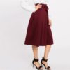 Womens High Waist Solid Office Lady Midi Skirt - Image 3