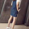 Women's Overall Style Mini Shift Dress - Image 2