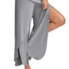 Women's Palazzo Pants Cropped Pants High Slit Draped Wide Leg Pants
