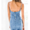 Women's Spaghetti Straps Denim Mini Dress - Image 4