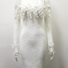 Bardot Lace Sheath Sexy Bodycon Dress - Image 4