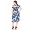 Bohemian Floral print plus size Office Lady short dress - Image 6