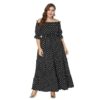 Bohemian plus size Off the Shoulder maxi dress