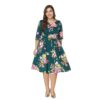 Bohemian  print Elegant plus size short dress