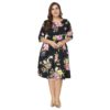 Bohemian  print Elegant plus size short dress - Image 4