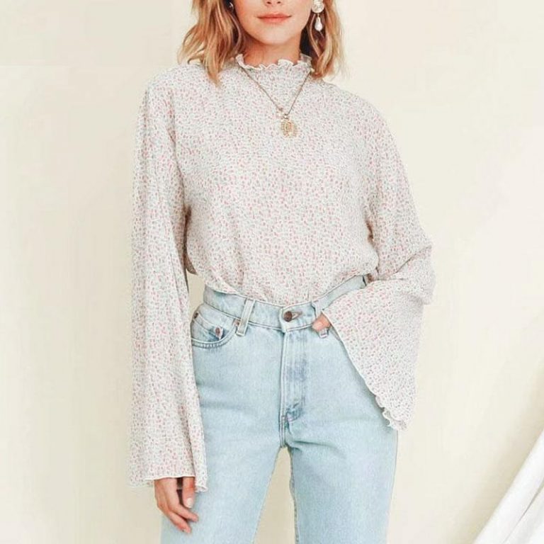 Boho Floral Print Chiffon Tops - Image 6