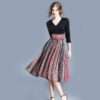 Boho print Patchwork vintage slim short dress