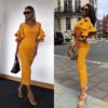 Butterfly Short Sleeve Off Shoulder Bodycon Party Dress - Image 4