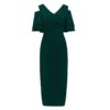 Butterfly Short Sleeve Off Shoulder Bodycon Party Dress - Image 10