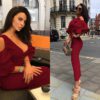Butterfly Short Sleeve Off Shoulder Bodycon Party Dress - Image 6