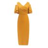 Butterfly Short Sleeve Off Shoulder Bodycon Party Dress - Image 8