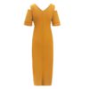 Butterfly Short Sleeve Off Shoulder Bodycon Party Dress - Image 9