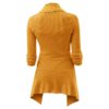 Cable Knit Buckle Asymmetrical Cardigan - Image 3