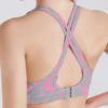 Camouflage Printed Back Cross Shockproof Quick Drying Yoga Sports Bra - Image 3