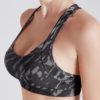 Camouflage Printed Back Cross Shockproof Quick Drying Yoga Sports Bra - Image 8