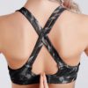 Camouflage Printed Back Cross Shockproof Quick Drying Yoga Sports Bra - Image 9