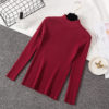 Casual Long Sleeve Jumper Female Slim Pure Sweater Tops - Image 13