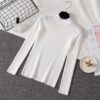 Casual Long Sleeve Jumper Female Slim Pure Sweater Tops - Image 9