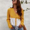 Casual Long Sleeve Lace Up Sweater Top - Image 12