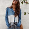Casual Long Sleeve Lace Up Sweater Top - Image 2