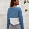 Casual Long Sleeve Lace Up Sweater Top - Image 5
