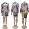Casual Long Sleeve Turn-down Collar Dress - Image 4