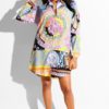 Casual Long Sleeve Turn-down Collar Dress