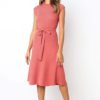 Casual Midi Length O Neck Sundress - Image 13