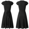 Casual Midi Length O Neck Sundress - Image 4