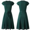 Casual Midi Length O Neck Sundress - Image 6