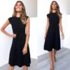 Casual Midi Length O Neck Sundress - Image 8