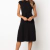 Casual Midi Length O Neck Sundress - Image 9