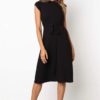 Casual Midi Length O Neck Sundress - Image 10