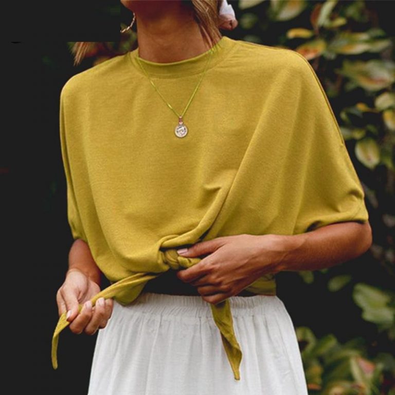 Casual O Neck Short Sleeve Crop Tops - Image 5