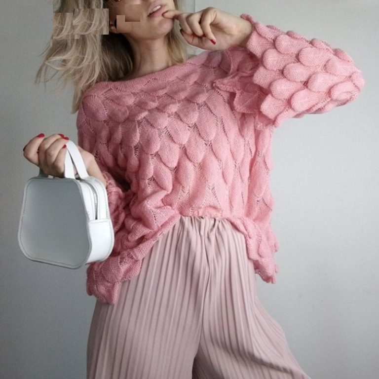 Casual Off Shoulder Pullover Sweater - Image 5
