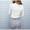 Casual Ribbed Knitted Sexy Feminino T-Shirt - Image 4