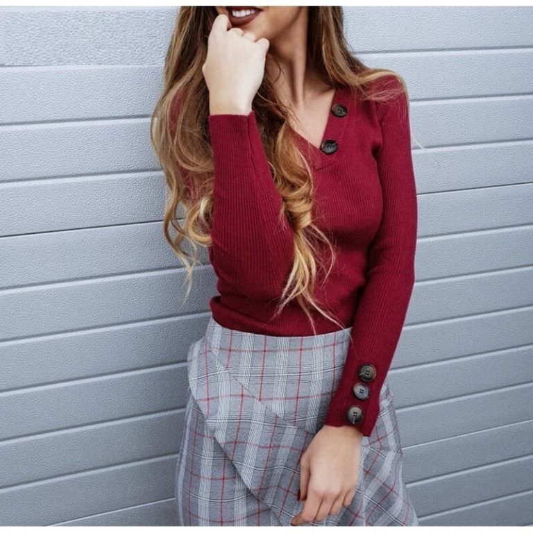 Casual Ribbed Knitted Sexy Feminino T-Shirt - Image 2