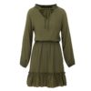 Casual Ruffles Tie Neck Beach Dress - Image 6