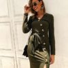 Casual Sashes Bodycon Midi Party Dress - Image 14