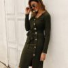Casual Sashes Bodycon Midi Party Dress - Image 16
