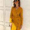 Casual Sashes Bodycon Midi Party Dress - Image 2